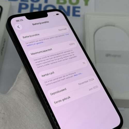 iPhone 16E 128GB zwart /zeer net /100% batt /garantie