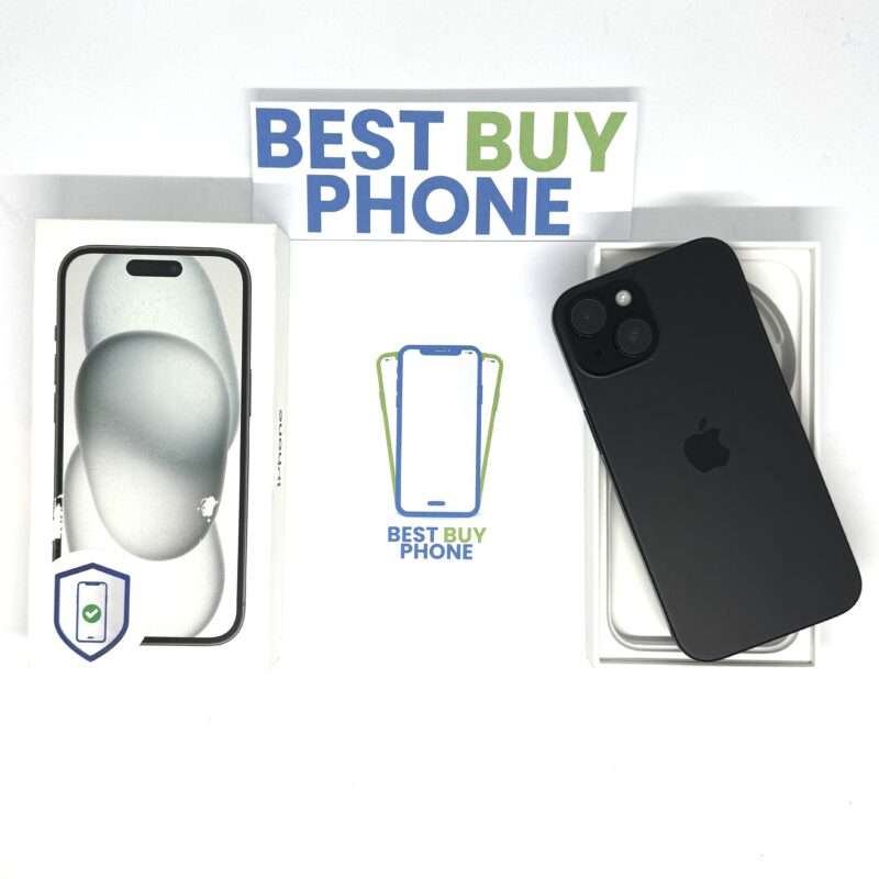 iPhone 15 256GB zwart /kras vrij /90% batt /garantie