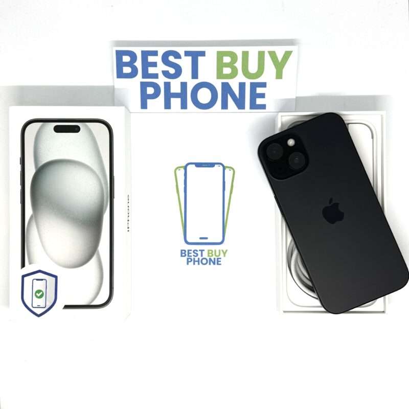 iPhone 15 128GB zwart E-sim /ongebruikt + 12 maanden garantie