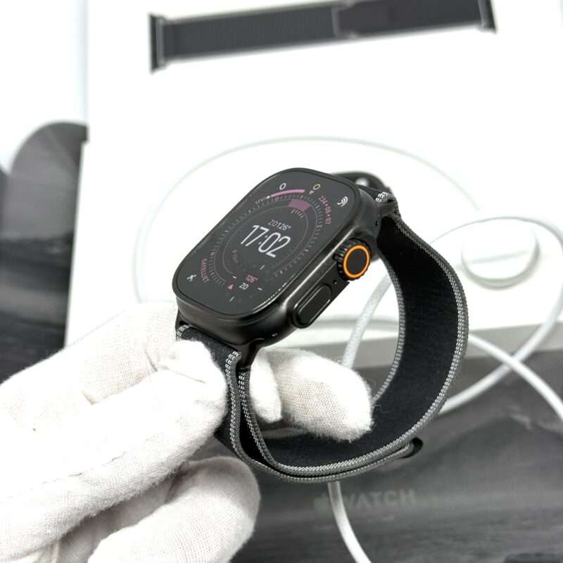 Apple Watch Ultra 3 zwart trail loop /kras vrij /100% batt /garantie