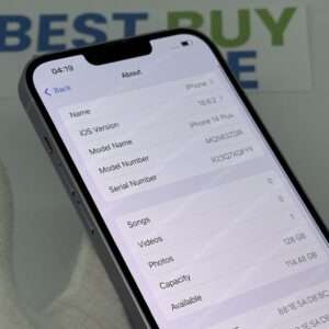 iPhone 14 Plus 128GB paars /krasvrij glas /85% batt /garantie