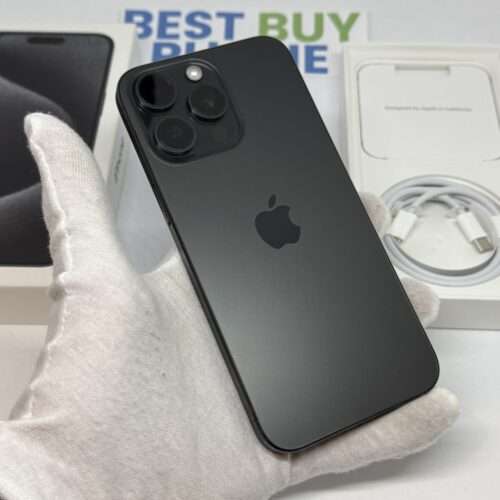 iPhone 15 Pro Max 256GB zwart /kras vrij /88% batt /garantie