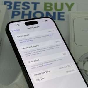 iPhone 15 Pro Max 256GB zwart /kras vrij /88% batt /garantie