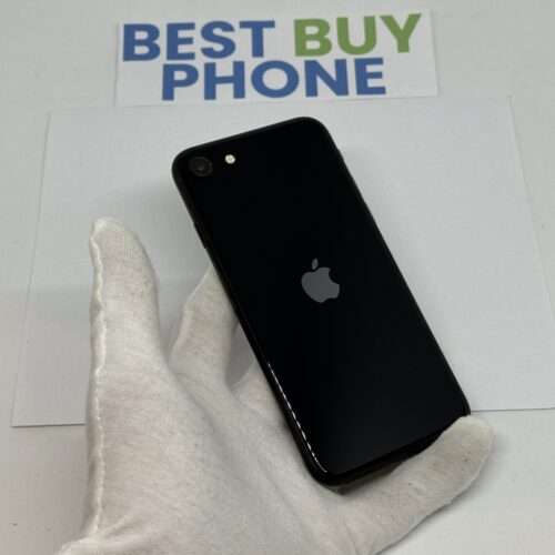 iPhone SE 2022 128GB zwart /krasvrij /100% batt /garantie