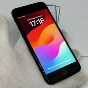 iPhone SE 2022 128GB zwart /krasvrij /100% batt /garantie
