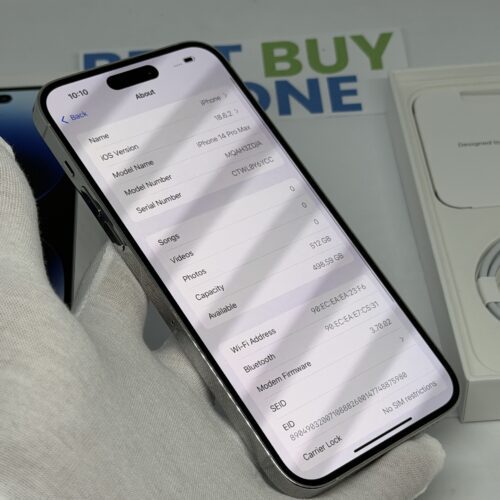IMG_4844 2 iPhone 14 Pro Max 512GB zilver /zeer net /86% batt /garantie