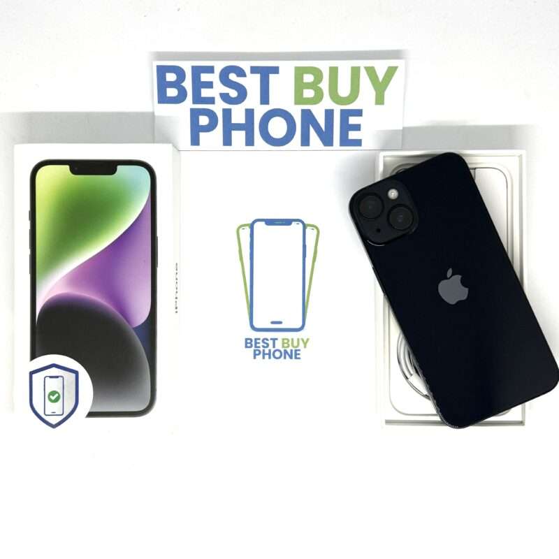 IMG_4909 2 iPhone 14 128GB zwart /krasvrij /85% batt /garantie