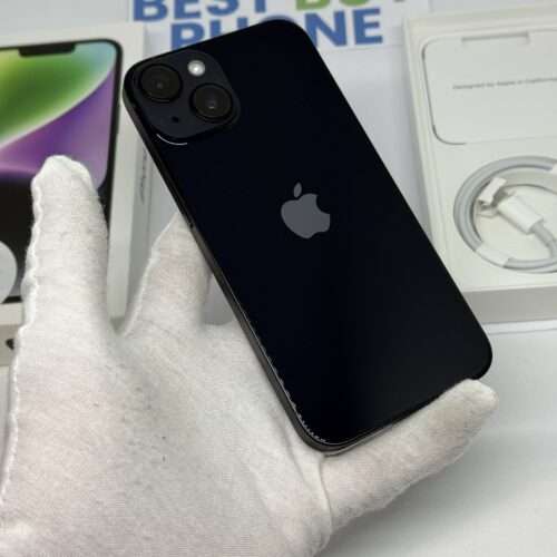 iPhone 14 128GB zwart /krasvrij /85% batt /garantie