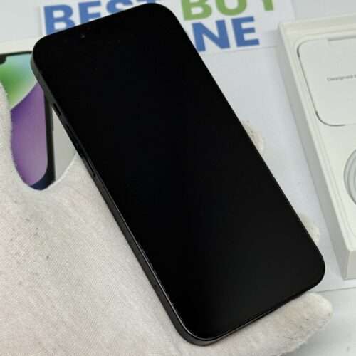 iPhone 14 128GB zwart /krasvrij /85% batt /garantie
