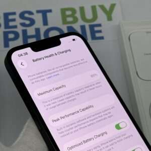 iPhone 14 128GB zwart /krasvrij /85% batt /garantie