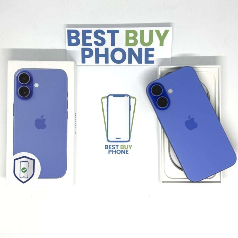 iPhone 16 128GB blauw /97% batt /krasvrij /garantie