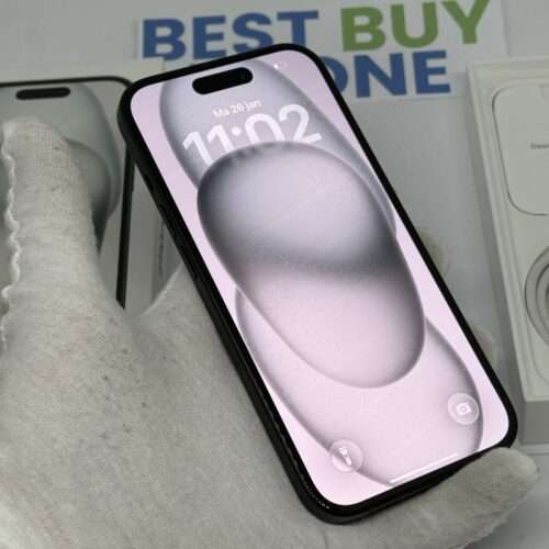 iPhone 15 128GB zwart E-sim /92% batt /zeer net /garantie