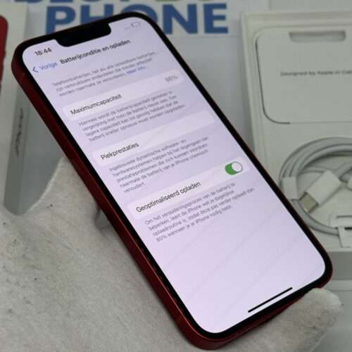 iPhone 13 512GB rood /zeer net /86% batt /garantie