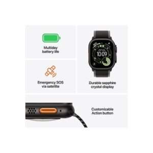 Apple Watch Ultra 3 zwart trail loop /kras vrij /100% batt /garantie