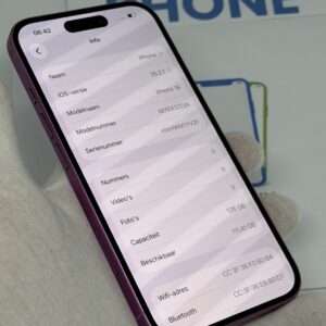 IMG_0033 iPhone 16 128GB roze /krasvrij /91% batt /garantie