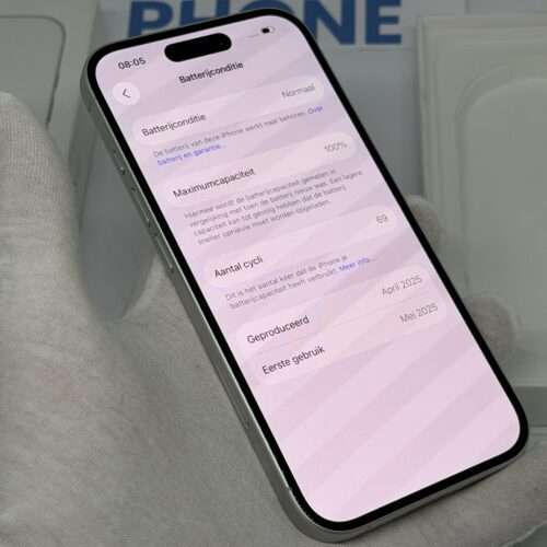 iPhone 16 128GB wit /zeer net /100% batt /garantie