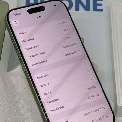 iPhone 17 256GB groen /ongebruikt + 12 maanden garantie