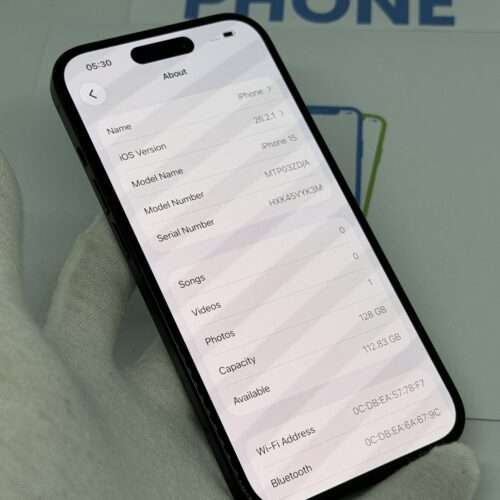 iPhone 15 128GB zwart /88% batt /zeer net /garantie