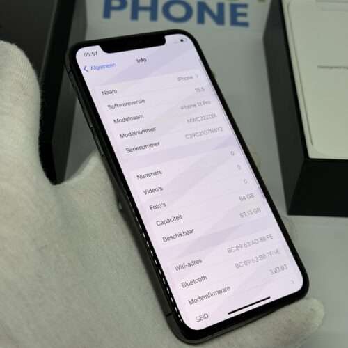 iPhone 11 Pro 64GB grijs /krasvrij /100% batt /garantie