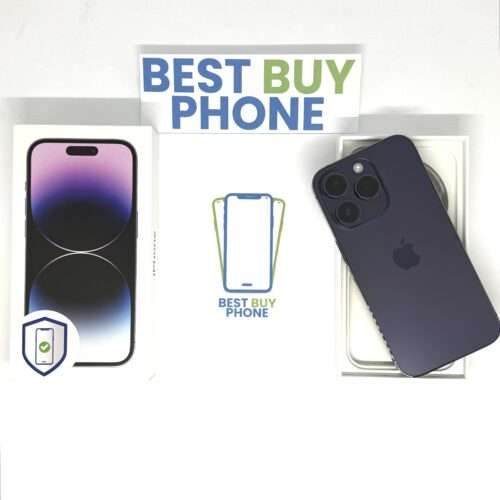 iPhone 14 Pro 128GB paars /100% batt /krasvrij glas /garantie