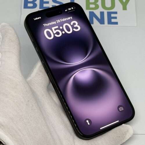 iPhone 16 128GB zwart /krasvrij /100% batt /garantie