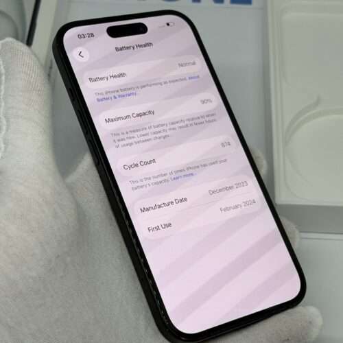 iPhone 15 256GB zwart /90% batt /krasvrij scherm /garantie