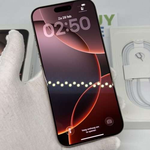 IMG_0231 2 iPhone 16 Pro Max 256GB goud /krasvrij /100% batt /garantie