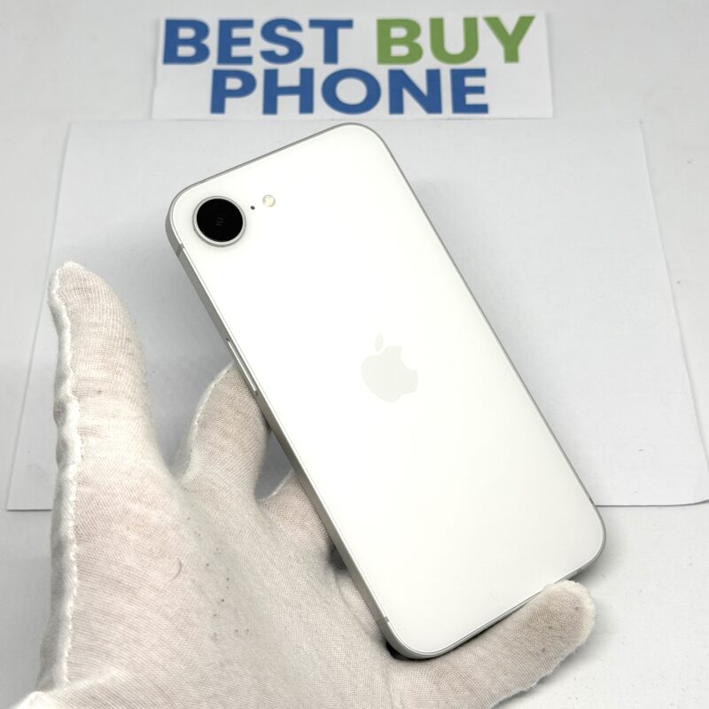 iPhone 16E 128GB wit /krasvrij /100% batt /garantie