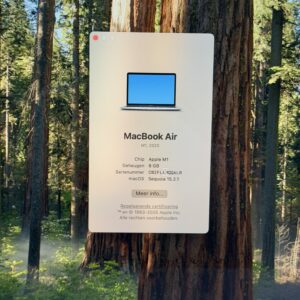 MacBook Air M1 256GB grijs /zeer net/88% batt /garantie