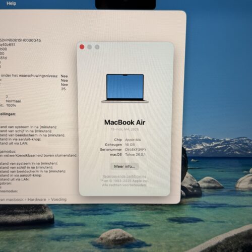 MacBook Air M4 256GB 16GB zilver /ongebruikt + 12 maanden garantie