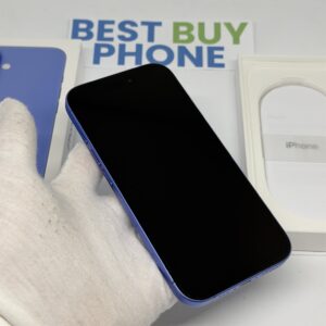 iPhone 16 128GB blauw /krasvrij glas /100% batt /garantie