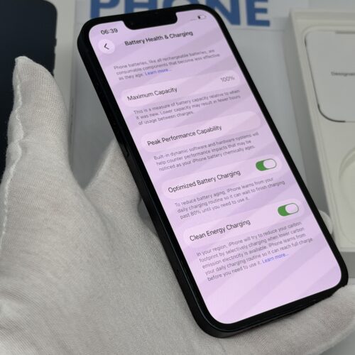 iPhone 13 128GB zwart /krasvrij scherm /100% batt /garantie