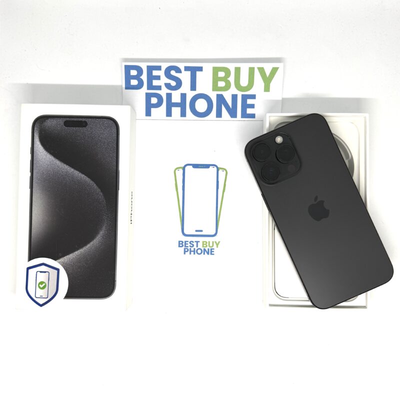 iPhone 15 Pro Max 256GB zwart /100% batt /zeer net /garantie