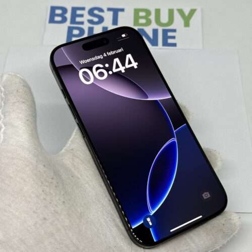 iPhone 16 Pro 128GB zwart /94% batt /krasvrij scherm /garantie