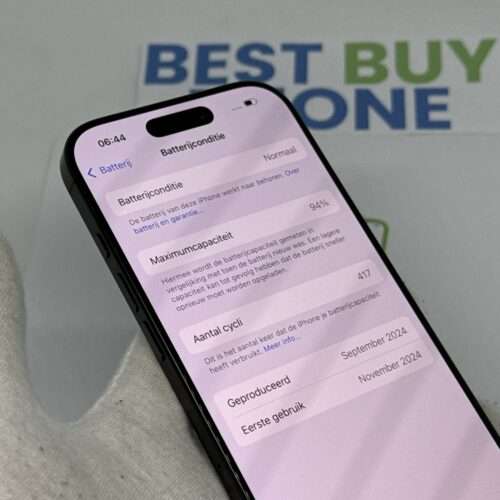 iPhone 16 Pro 128GB zwart /94% batt /krasvrij scherm /garantie