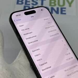 iPhone 16 Pro 128GB zwart /94% batt /krasvrij scherm /garantie