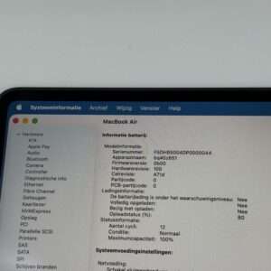 IMG_5498 MacBook Air M4 256GB blauw /16GB ram /krasvrij /100% batt /garantie