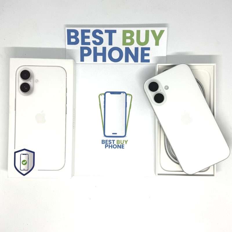 iPhone 16 128GB wit /100% batt /krasvrij /garantie