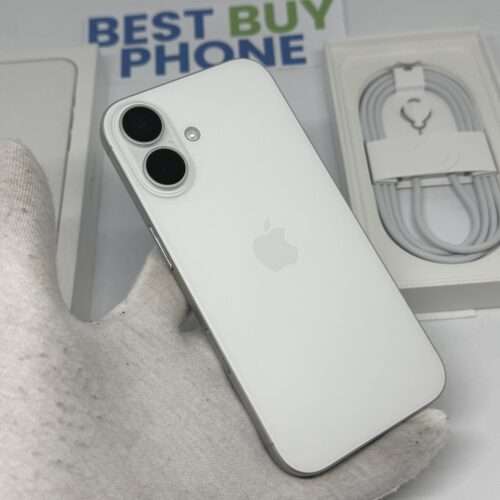 iPhone 16 128GB wit /100% batt /krasvrij /garantie