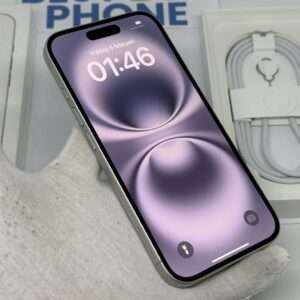 iPhone 16 128GB wit /100% batt /krasvrij /garantie