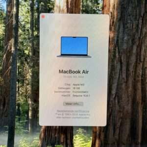 IMG_5522 2 MacBook Air M3 512GB blauw /16GB ram /krasvrij /95% batt /garantie