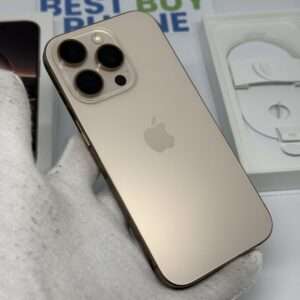 iPhone 16 Pro 128GB goud /krasvrij /92% batt /garantie
