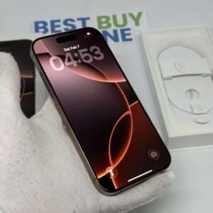 iPhone 16 Pro 128GB goud /krasvrij /92% batt /garantie