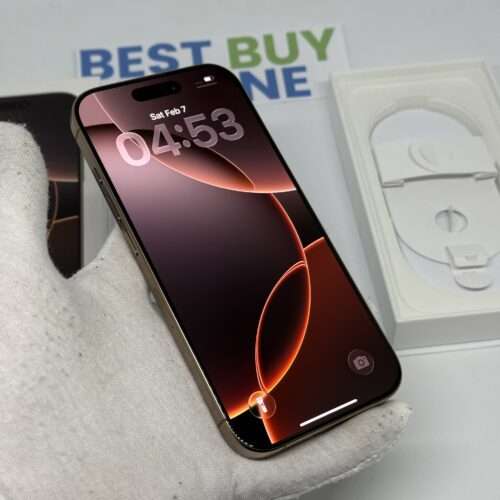 iPhone 16 Pro 128GB goud /krasvrij /92% batt /garantie