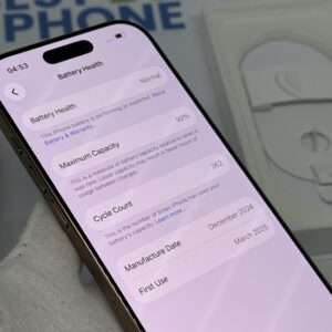 iPhone 16 Pro 128GB goud /krasvrij /92% batt /garantie