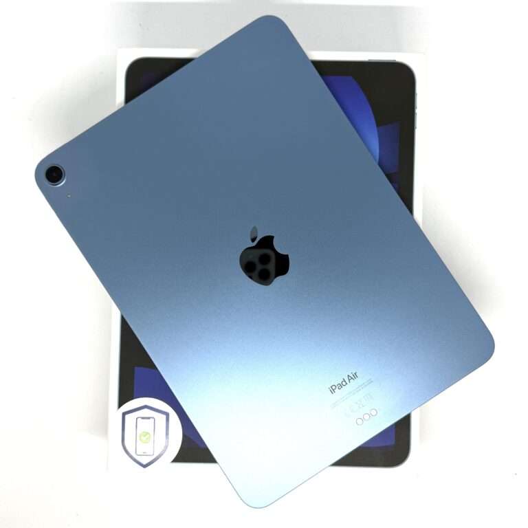 iPad Air 5e M1 64GB blauw /krasvrij glas /80% batt /garantie