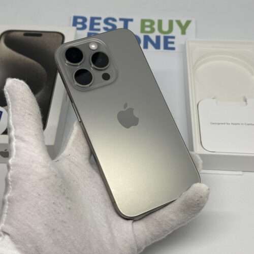 iPhone 15 Pro 256GB naturel /krasvrij /99% batt /garantie