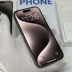 iPhone 15 Pro 256GB naturel /krasvrij /99% batt /garantie