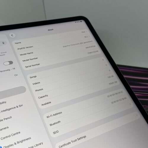 IMG_5581 iPad Pro 6e 12,9 inch M2 128GB grijs /krasvrij /98% batt /garantie