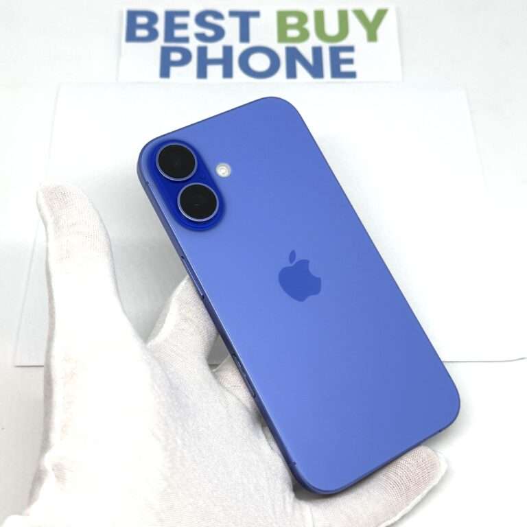iPhone 16 256GB blauw /zeer net /92% batt /garantie